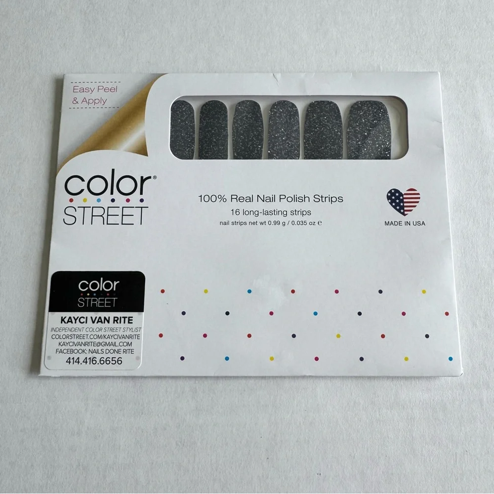 *Retired* Color Street: Moon River | Gray Blue Glitter Sparkle Fall Winter - Picture 3 of 11